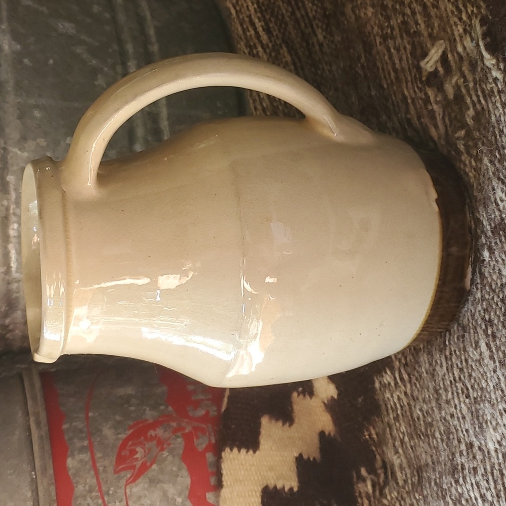 Antique Crackle Glazed Stoneware Jug Pottery